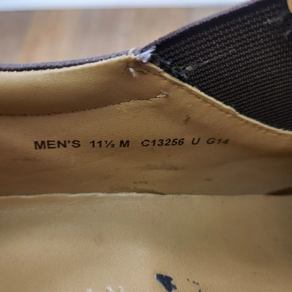 Cole Haan Grand.OS C13256 Mens Size 11.5 M Brown Leather Split Toe Loafers Shoes